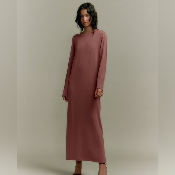 NWT ZARA LONG KNIT DRESS Sz M - Picture 2 of 4